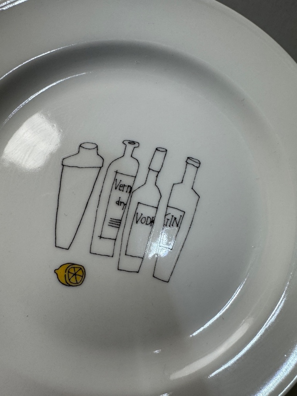 Pottery Barn Martini Appetizer Cocktail Plates Set of 6 - Picture 10 of 16